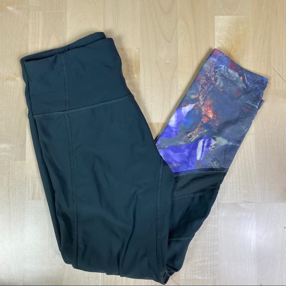 layers 8 green legging with floral
